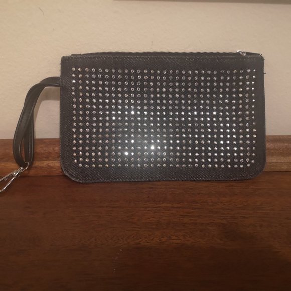 Black denim clutch - Picture 1 of 8